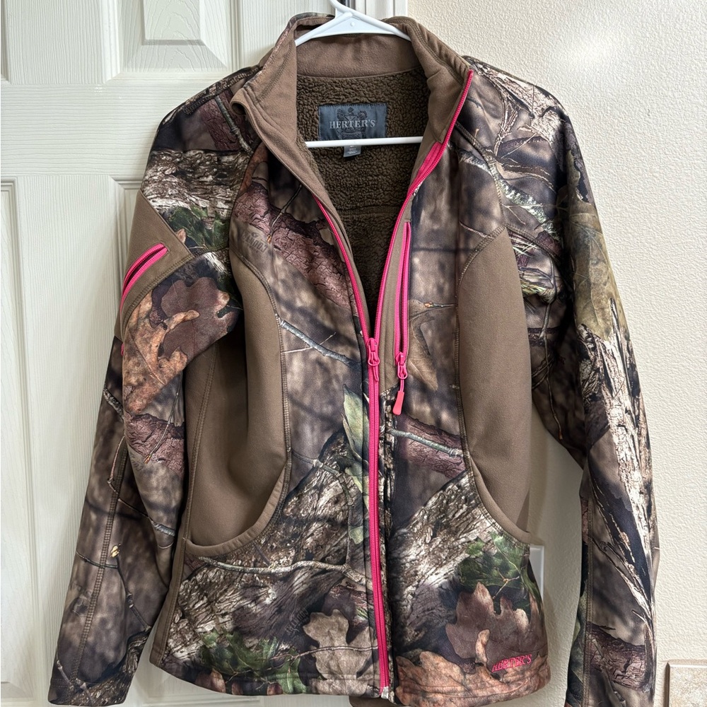 Camo Jacket with Pink Accents